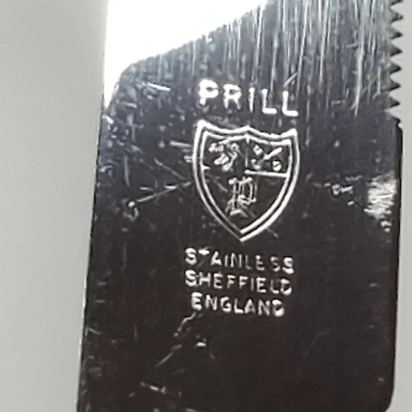 Vintage Prill Sheffield England Porcelain Handles Cutlery Cheese Set Stainless - Picture 2 of 9